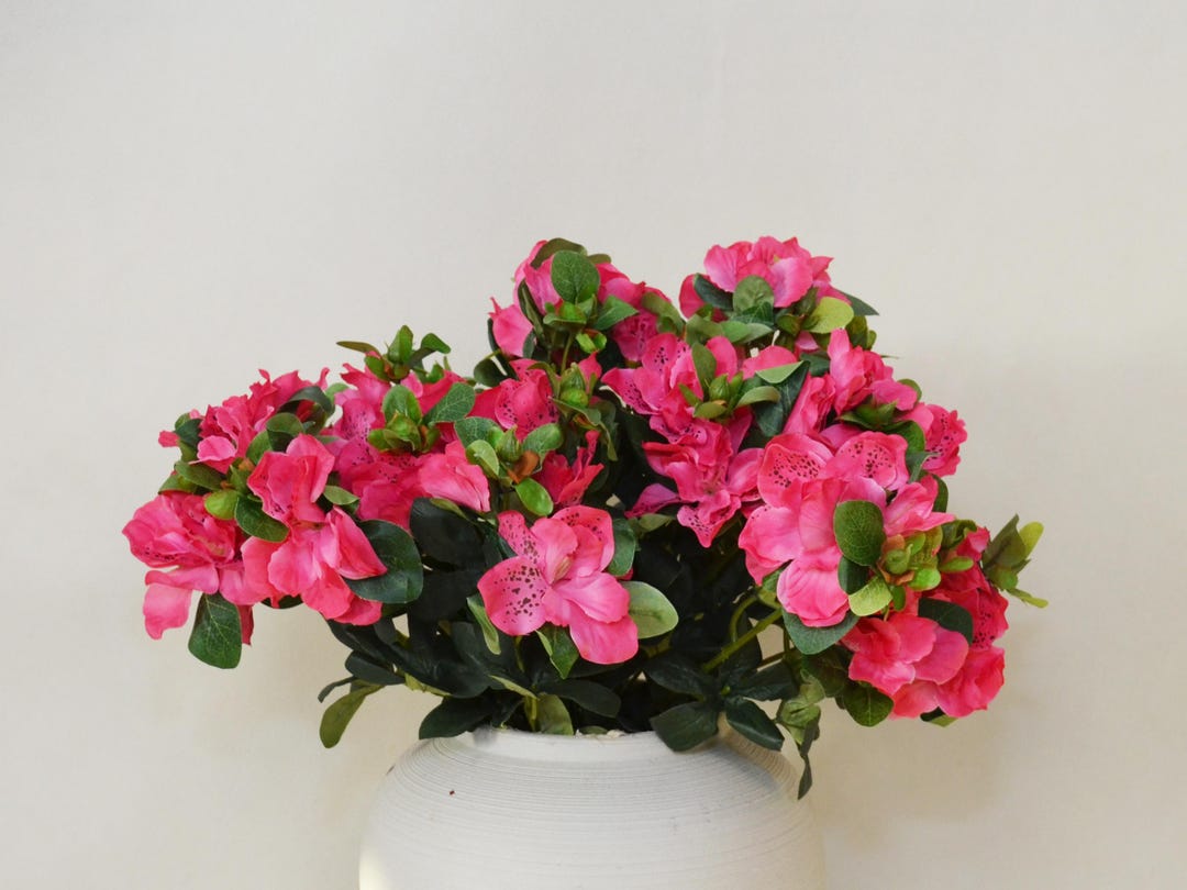 Artificial Rhododendron Flower Crafts, Fake Azalea Branchwith Foliage ...