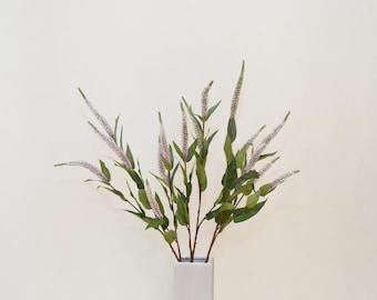 Salvia artificial realista, espray de salvia artificial, decoración de lavanda falsa, tallos florales para bodas, decoración del hogar, artesanía con flores falsas, arreglos para bodas