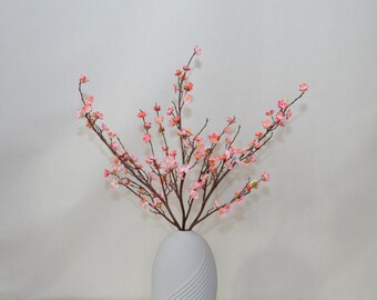 Rustic Plum Blossom Craft, Artificial Cherry Blossom Spray, Home Floral Decor, Wedding Party Arrangement Centerpiece, Floor Vase Filler Gift