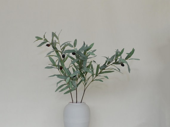 Olive Leaves Branch with Fruits, Fake Berry Sprig Craft, Artificial Flowers, Home Floral Decor, Garland Bouquet Fillers, Wedding Party Plant