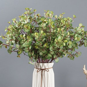 Kunstmatige groentak, valse eucalyptusbladeren, faux klimopgebladerte, woonkamer bloemendecor, voor boeketslinger, feestplantarrangement