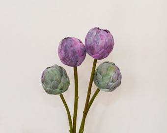 Artificial Artichoke Fruit with Stems, Kitchen Artichoke Arrangements, Artificial Vegetable Stems, Table Centerpieces, Fake Flower Crafts