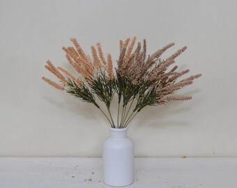 Ramo de lavanda artificial con hojas, salvia artificial, Salvia japonica artificial, ramo de novia, decoración rústica, centro de mesa, decoración de boda