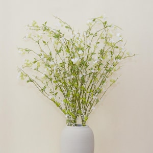 Fake Snow Willow Branches with Tender Leaves, Rustic Wildflowers, Artificial Flowers, Home Floral Decor, Filler for Wreath Bouquet, for Gift