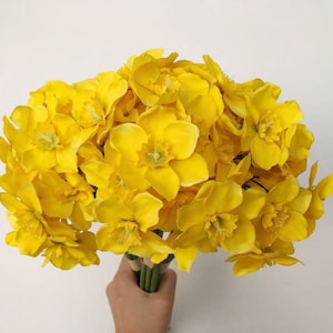 Artificial Narcissus Bouquet, Realistic Daffodil Stem, Wedding Bridal Flower, Home Floral Decor, Dining Table Centerpiece, Indoor Spray Gift