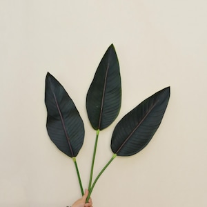 Fake Bird of Paradise Leaves, Banana Leaves, Artificial Flower Crafts, Tropical Flower Decoration, Wedding Party Bouquet Garland Filler