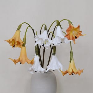 Artificial Angel Trumpet, Brugmansia Aurea, Datura Aurea, Brugmansia Affinis, Brugmansia Suaveolens, Fake Flower Craft, Wedding Floral Decor