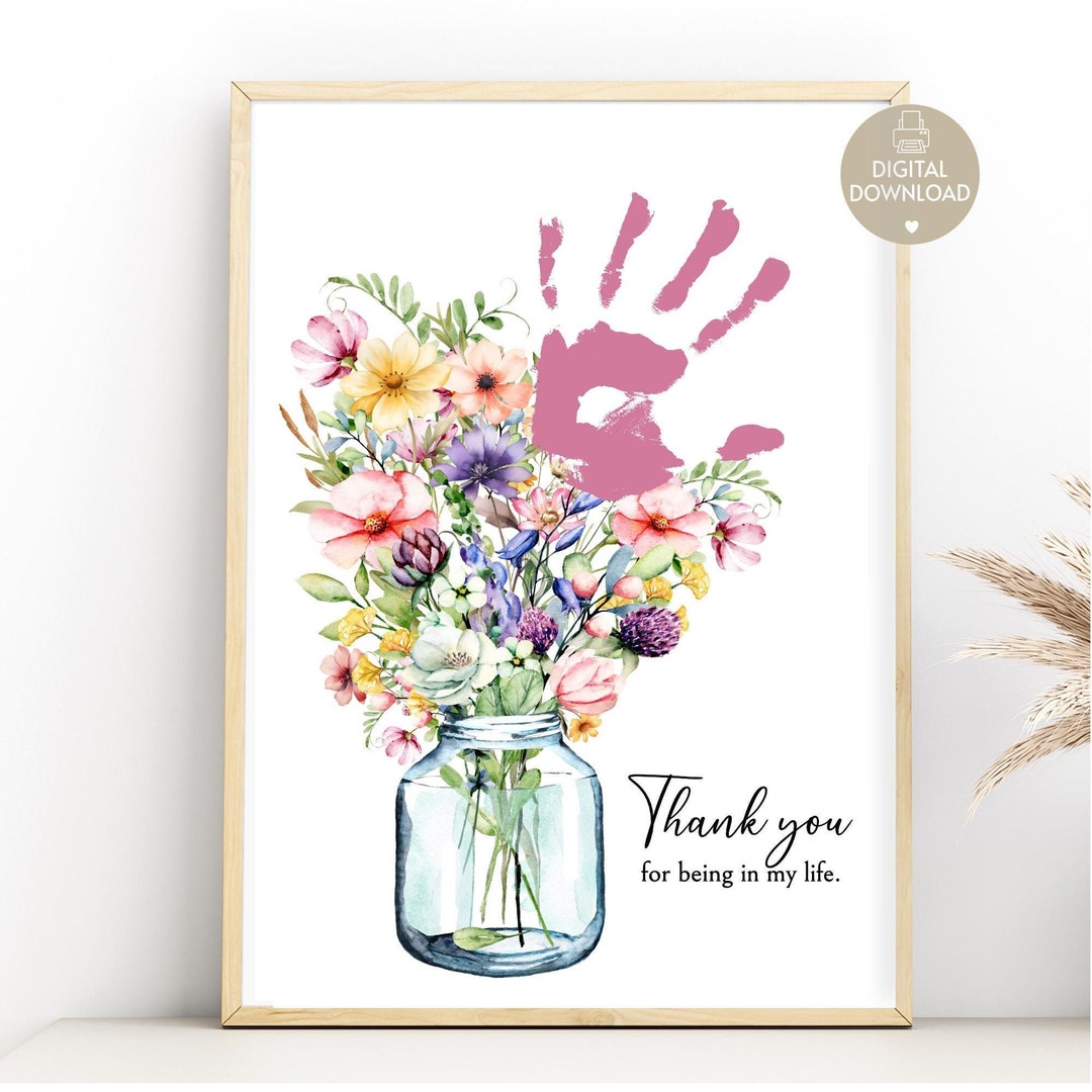 Flower Handprint Art, Handprint Craft Ideas, Flower Handprints ...