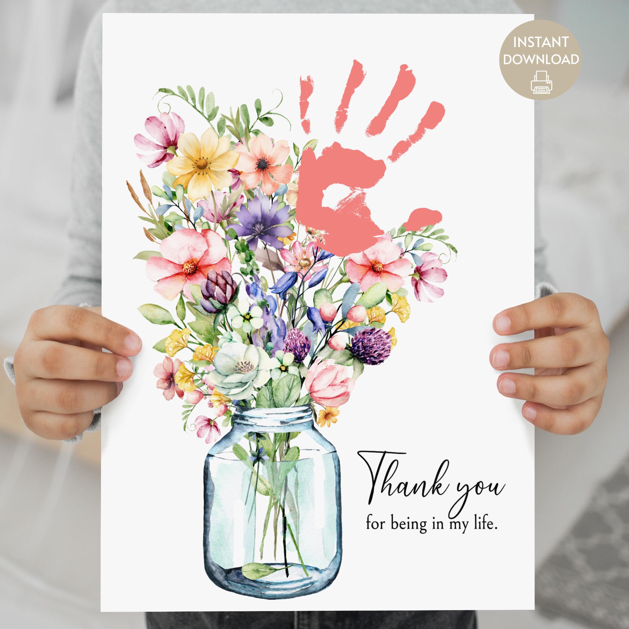 Flower Handprint Art, Handprint Craft Ideas, Flower Handprints ...