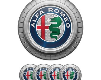 Alfa Romeo 3D Official Logo Old Style Sticker – 12mm – Made In Italy