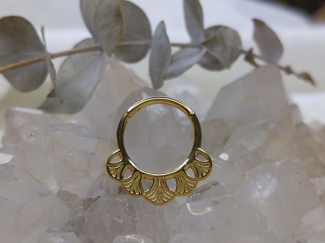 Anneau De Nez Clicker En Acier Chirurgical 316L - 20G (0.8mm) - Diamètre 6/7/8 Mm - Avec Pierre CZ - Fermeture Pression