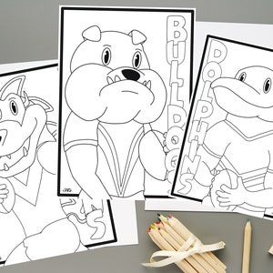 RUGBY LEAGUE MASCOT Colouring Pages