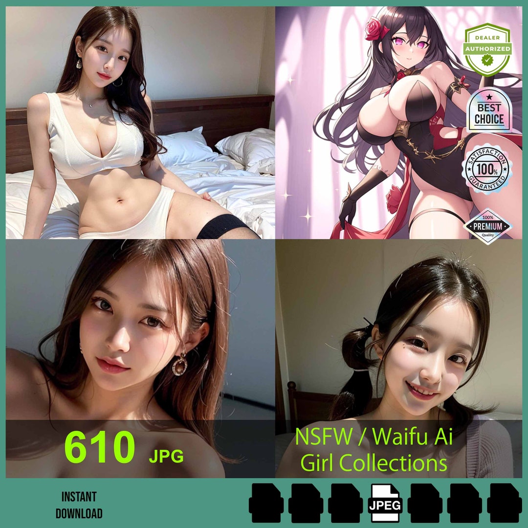 Waifu158 Anime AI Pretty Girl Art Digital Collections , 610pcs Bundle Pack Waifu Ai Girl Jpg, Ai