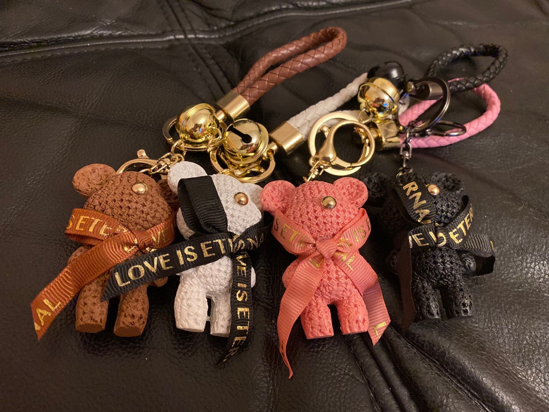 Luxury Keychain With Bear Lanyard for Bag Luggage Car Keys 