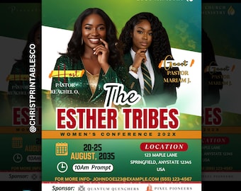 Elegant Floral Women's Event Flyer, Editable Template For Women's Empowerment, Guest Speaker Invitation, Women Networking Flyer Canva.