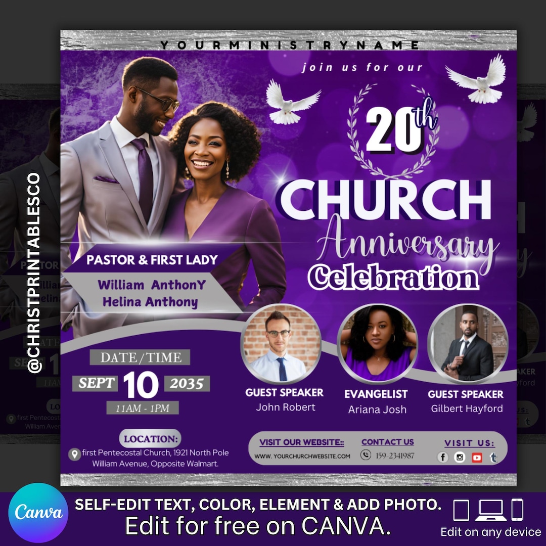 editable-church-anniversary-flyer-purple-silver-church-anniversary