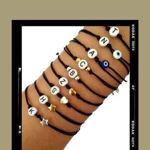 Minimalist Initial Armband Personalisiertes Buchstabenarmband Namensarmband Benutzerdefiniertes String-Armband Freundschaftsarmband Paar Geschenk