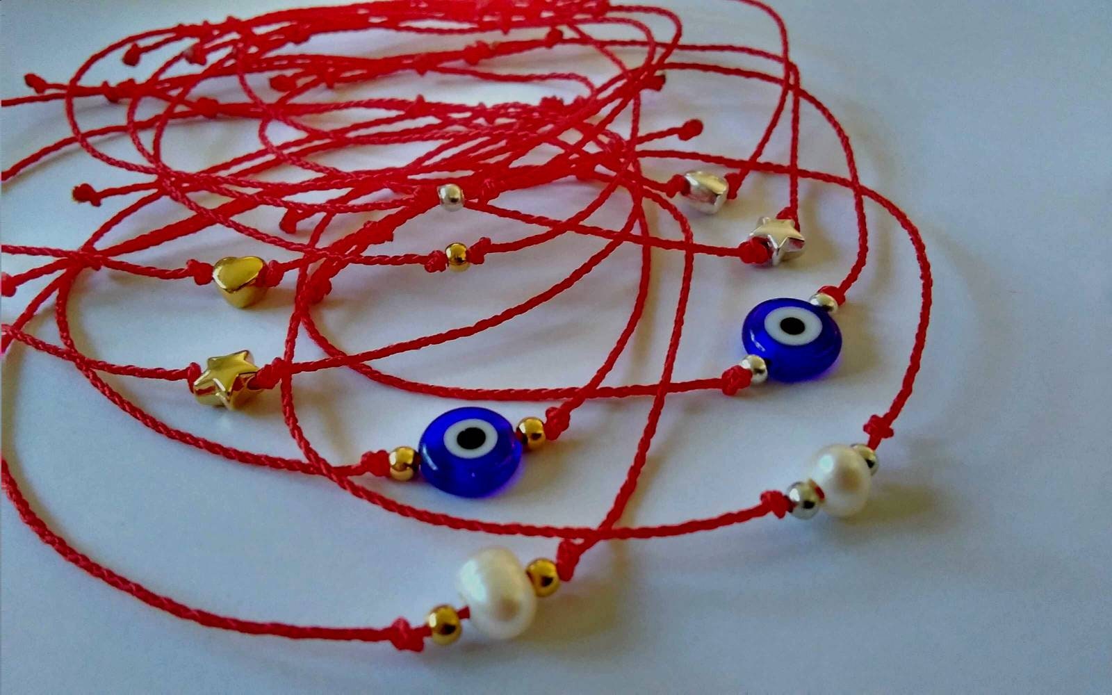 Red friendship shop bracelets