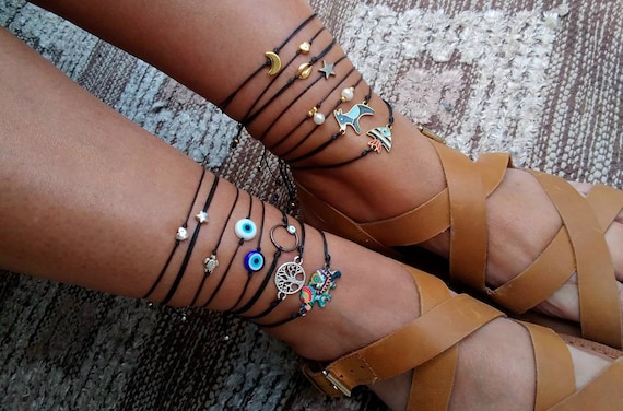 Boho Anklet for women and men Adjustable, Waterproof, Beach Festival Jewelry gift