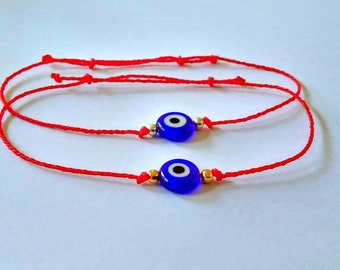 Red String Bracelet Evil Eye jewelryGood Luck gift Protection amulet
