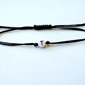 Pulseira de contas inicial Presente de joia personalizado Pulseira personalizada Pulseira de letras Pulseira de nome Presente de casal Pulseira de cordão da amizade