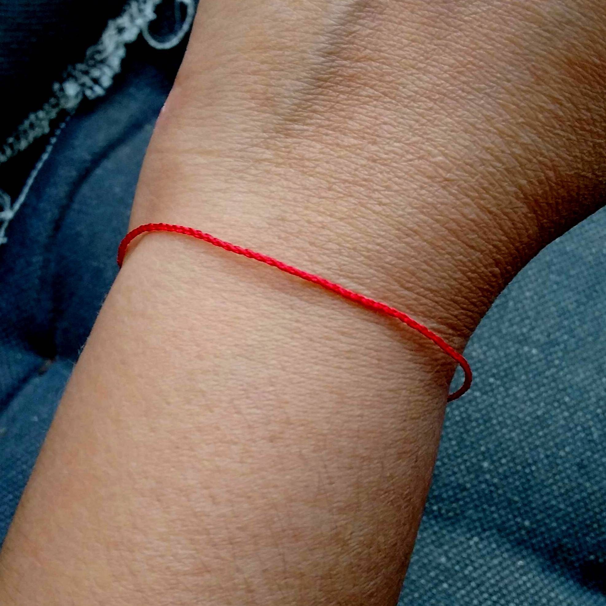 YELUWA Lot Bracelets Oeil Mauvais Rouge Réglables - Porte Bonheur Kabbalah Pour Couples Et Famille