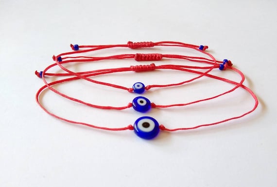 Acheter 5 Bracelets à cordes rouges Kabbale, bijoux mauvais œil, breloque Kabbale, bracelet tendance (rouge 5