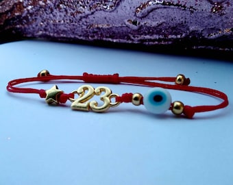 2023 Graduation Bracelet: Evil Eye Star Charm, Good Luck Gift