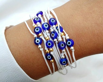 Bulk Evil eye bracelet Wholesale Evil eye jewelry Greek Wedding favors for guests Bridesmaid gift Coworker gift Party favors Thank you gift