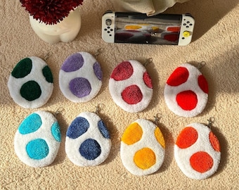 Yoshi-Ei-Anhänger / Personalisierbarer Yoshi-Ei-Schlüsselanhänger / Geschenkidee mit Namen / Yoshi-Gadget / Yoshi-Kollektion / Videospiel-Schlüsselanhänger