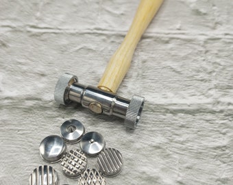 Martillo texturizado con 9 caras/puntas reemplazables, 9 texturas diferentes