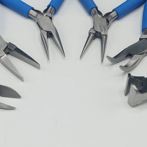Juego de 6 alicates para joyería, herramientas para hacer joyas, alicates para trabajar con alambre, alicates para sujetar cuentas