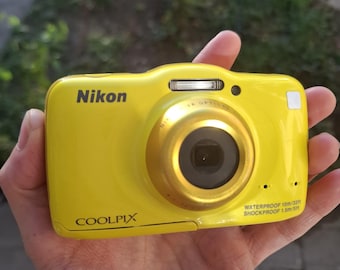 Nikon Coolpix AW100 16.0MP Digital Camera Orange Waterproof - Etsy