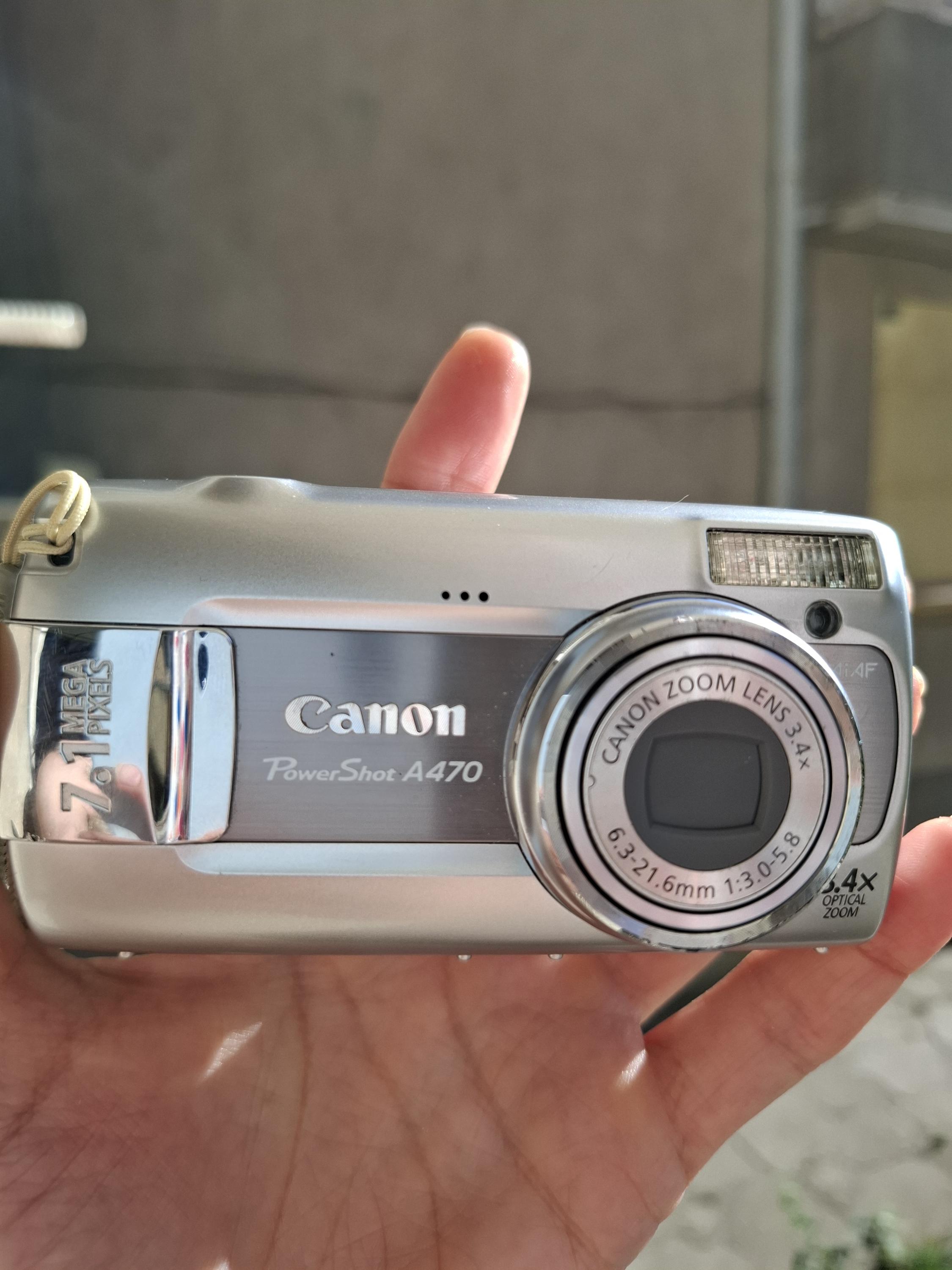 美品 CANON A470 カバー付き Canon PowerShot A470 7.1MP Digital Camera - Gray for sale online