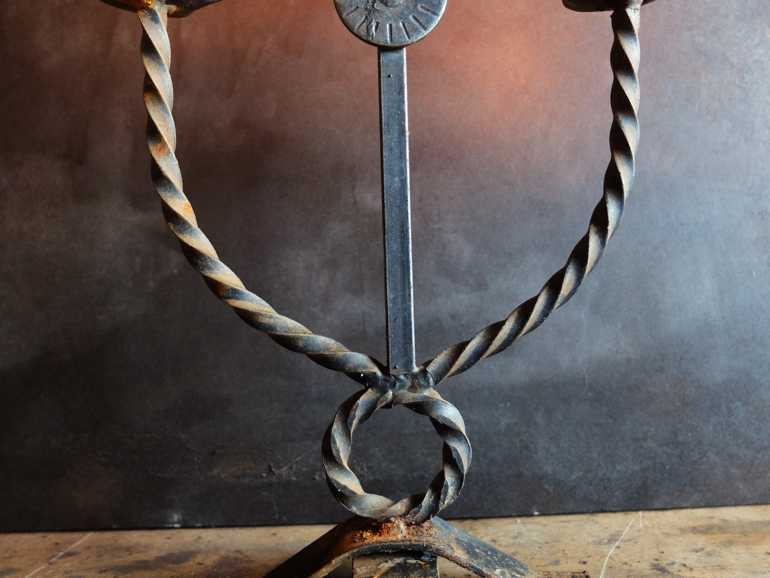 Antique French Wrought Iron Candle Holder/ Art Deco / Candle Etsy