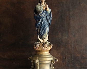 Virgin Mary Statue/ Immaculate Conception/ Spanish Religious Art