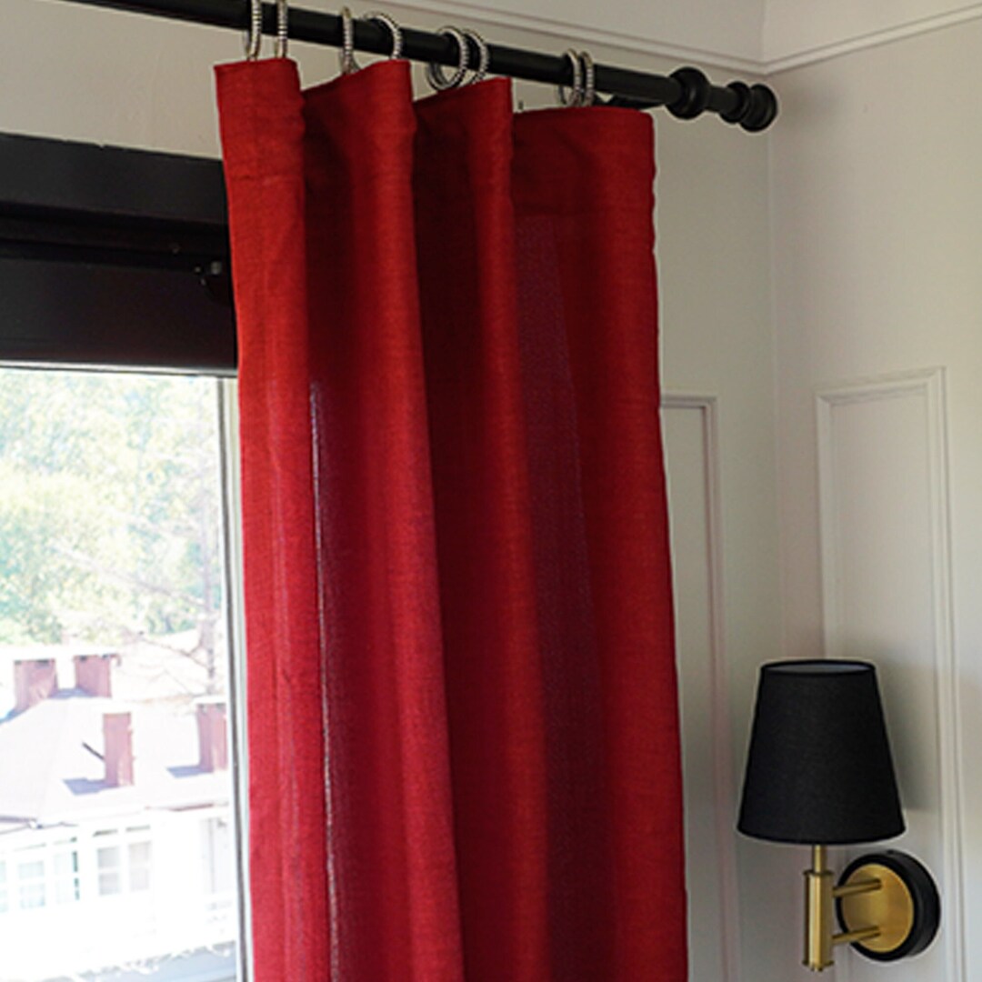 red-linen-curtains-premium-drapery-panels-natural-linen-etsy
