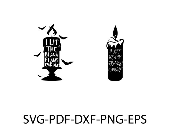 Black Flame Candle Svg Balck Flame Svg Black Flame Candle - Etsy
