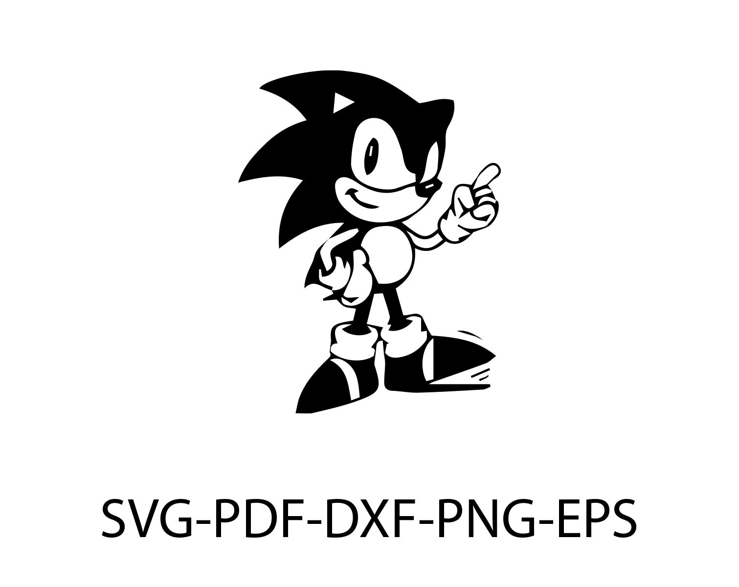 620+ Sonic clipart PNG, Printable png, svg, exp, dxf, Sonic digital st