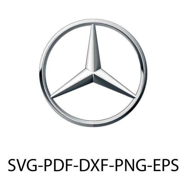 Mercedes Benz Logo / Instant Download / Print Cut Template / High Quality / PNG / SVG / DXF