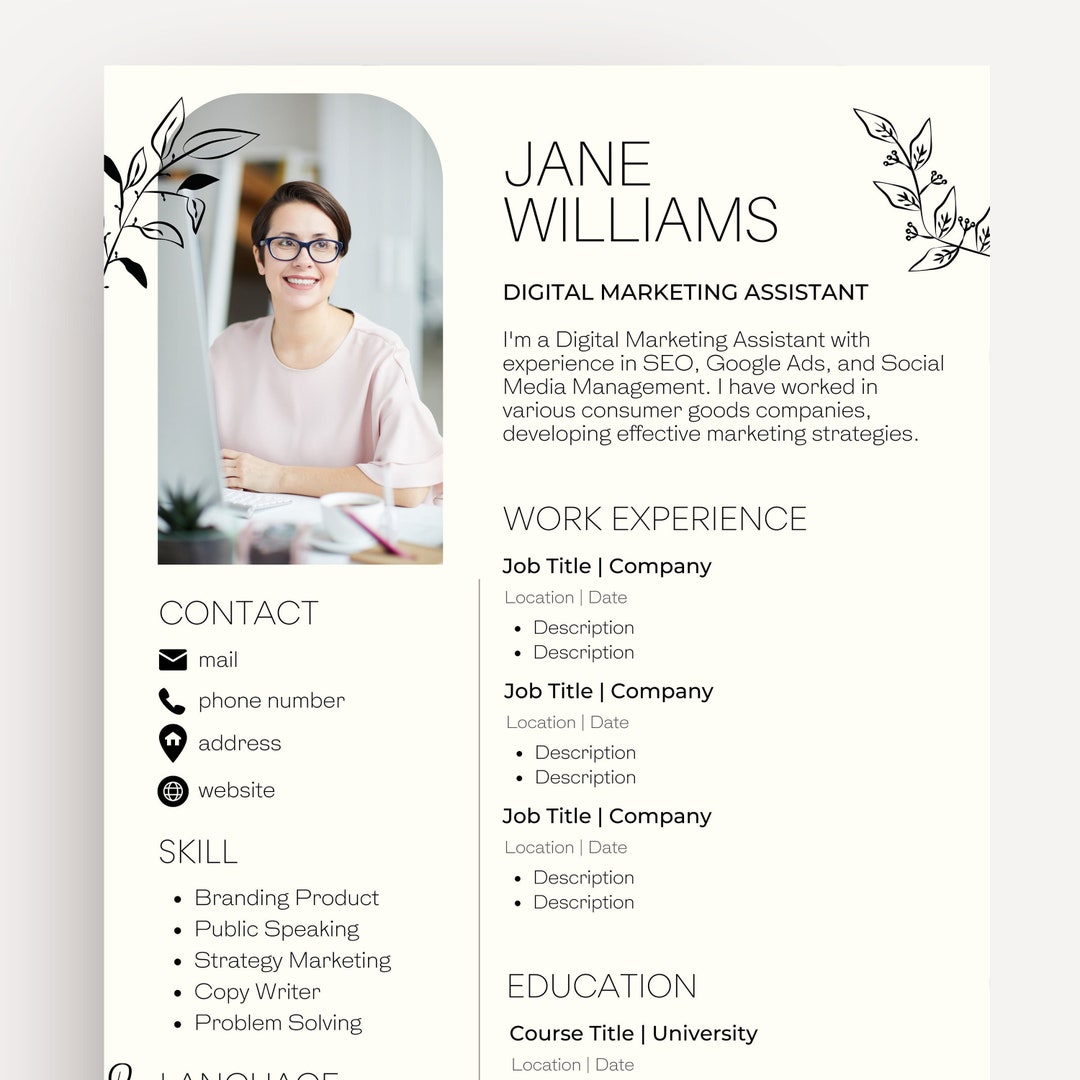 Resume Template Spring Edition, Resume / CV and Cover Letter Template ...