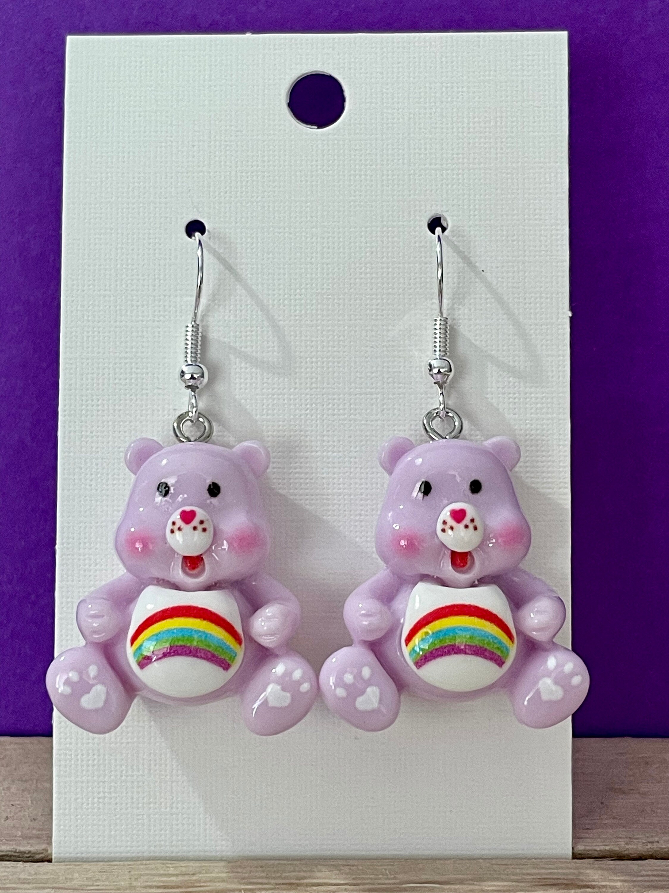 Colourful Cute Care Bear Earrings Etsy