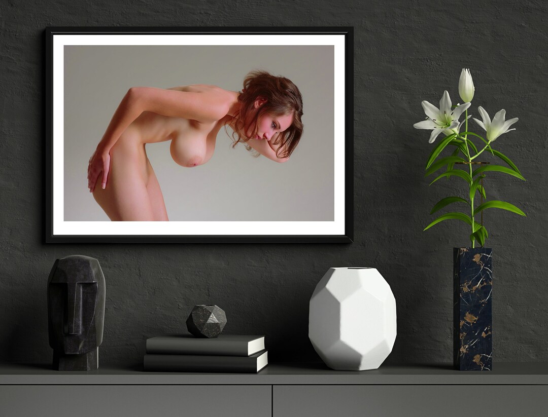 Super Natural Brunette Erotic Art Print