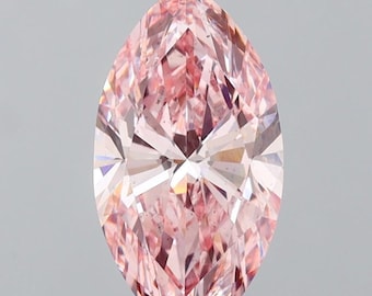 2.50 Carat Intense Pink Marquise Lab Grown Diamond | VS1 Clarity , christmas gift