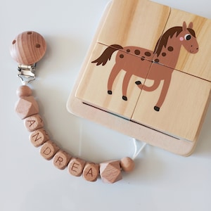 Personalized pacifier pacifier / first name / baby toy birth gift , wooden model