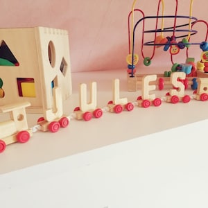 Personalized baby gift / personalized wooden train
