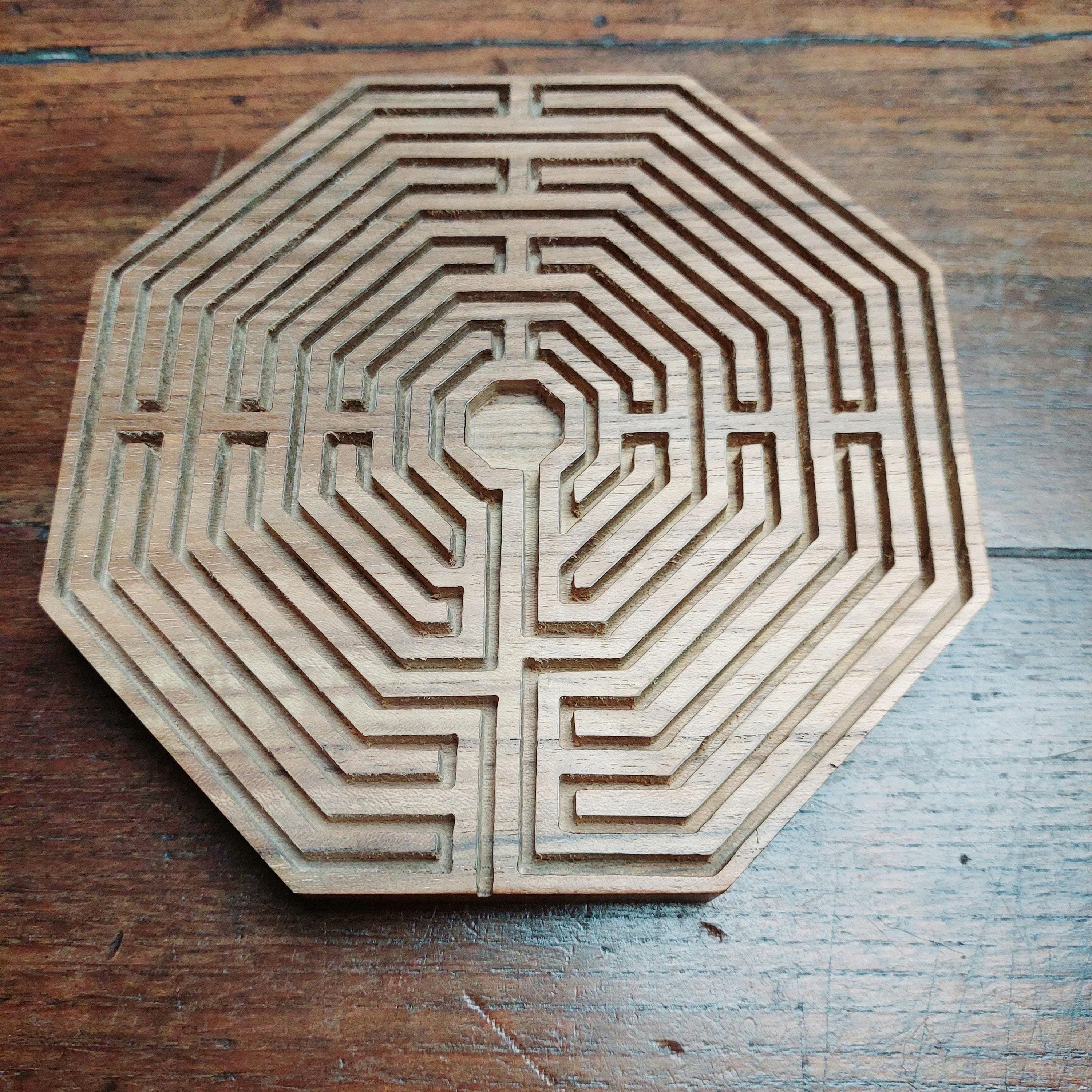 Amiens Labyrinth Hand Made in Teak or Mdf for Meditation With Fingers ...
