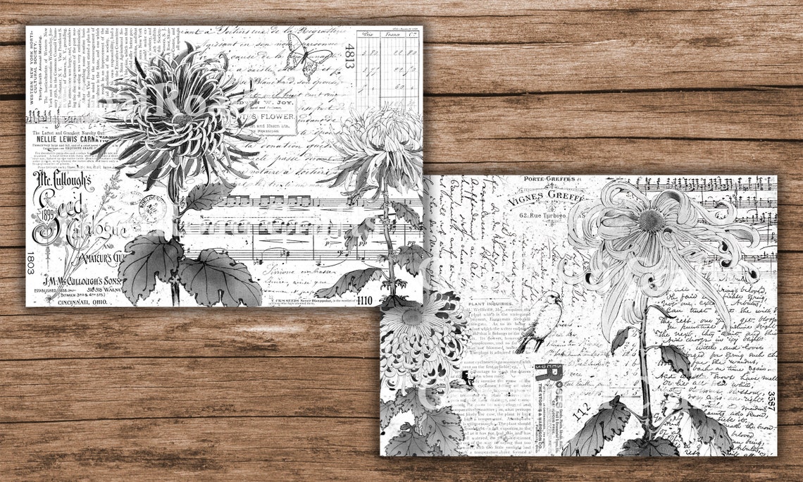 Black & White Collage Papers Vol. 1. Printable Paper Collection for