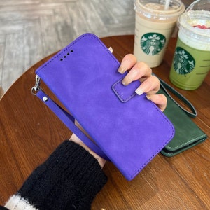 Funda para teléfono Xiaomi con ranura para tarjetas, tarjetero de cuero de color puro para Xiaomi, Redmi y Redmi Note Series