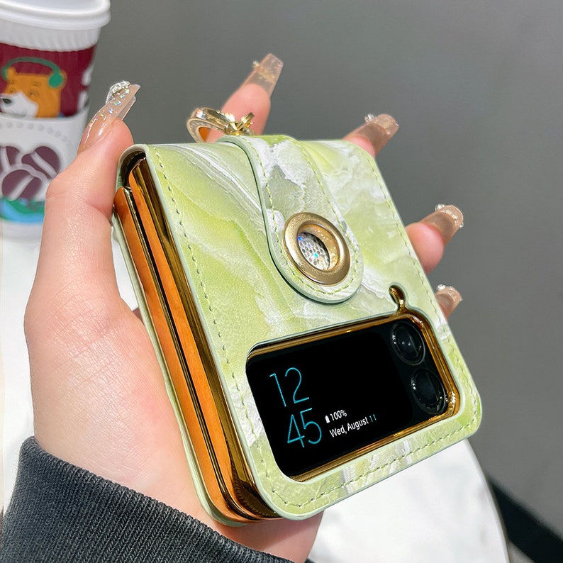 Flip Case With Luxury Ring, for Samsung Galaxy Z Flip 4 & 3. Ring Flip